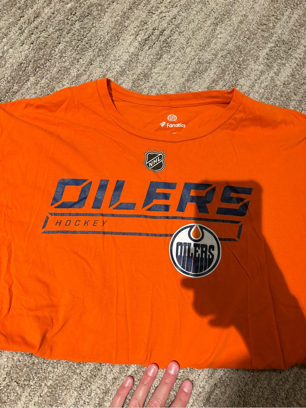 Fanatics Orange Edmonton Oilers Graphic Tee